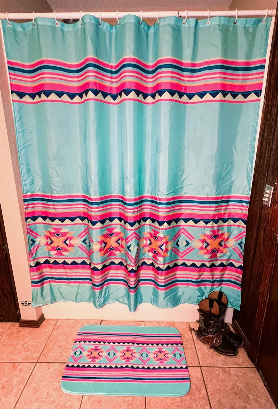 Blue Curtain Set